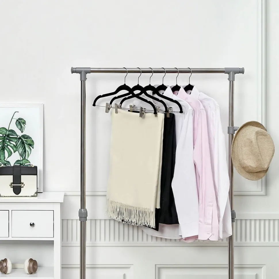 New SONGMICS 12 Cintres pinces noir