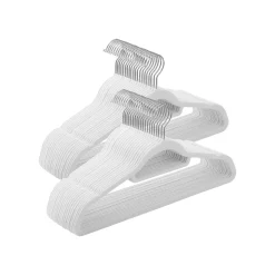 Shop SONGMICS 50 Cintres velours blanc