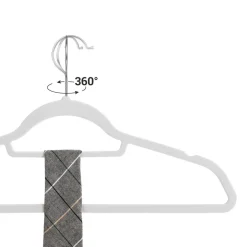 Shop SONGMICS 50 Cintres velours blanc