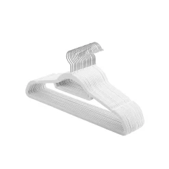 Shop SONGMICS 50 Cintres velours blanc