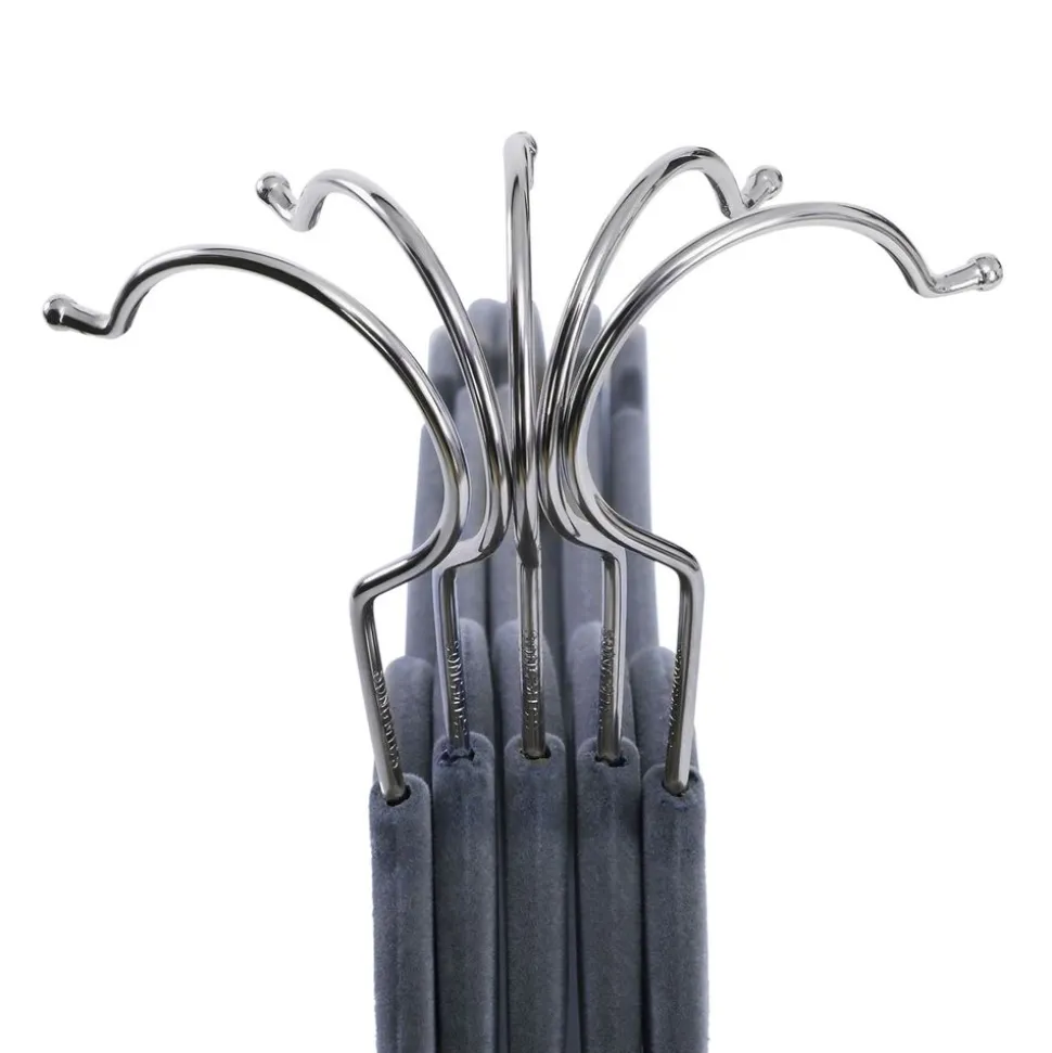 Shop SONGMICS 100 Cintres velours gris clair