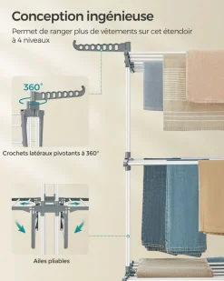 Outlet SONGMICS 30 Cintres velours rose