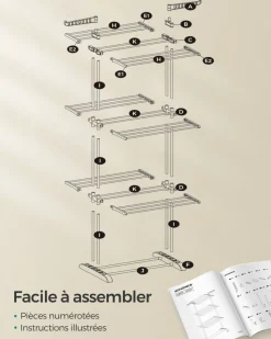 Outlet SONGMICS 30 Cintres velours rose