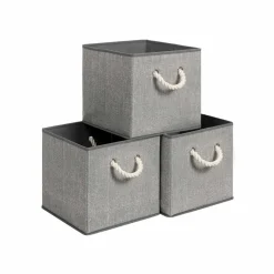New SONGMICS 3 Cubes poignée Gris