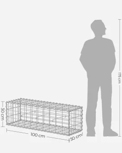 Shop SONGMICS 4 Gabions 100 x 50 x 50 cm