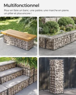 Shop SONGMICS 4 Gabions 100 x 50 x 50 cm