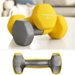 Cheap SONGMICS 2 Haltères 3 kg jaune