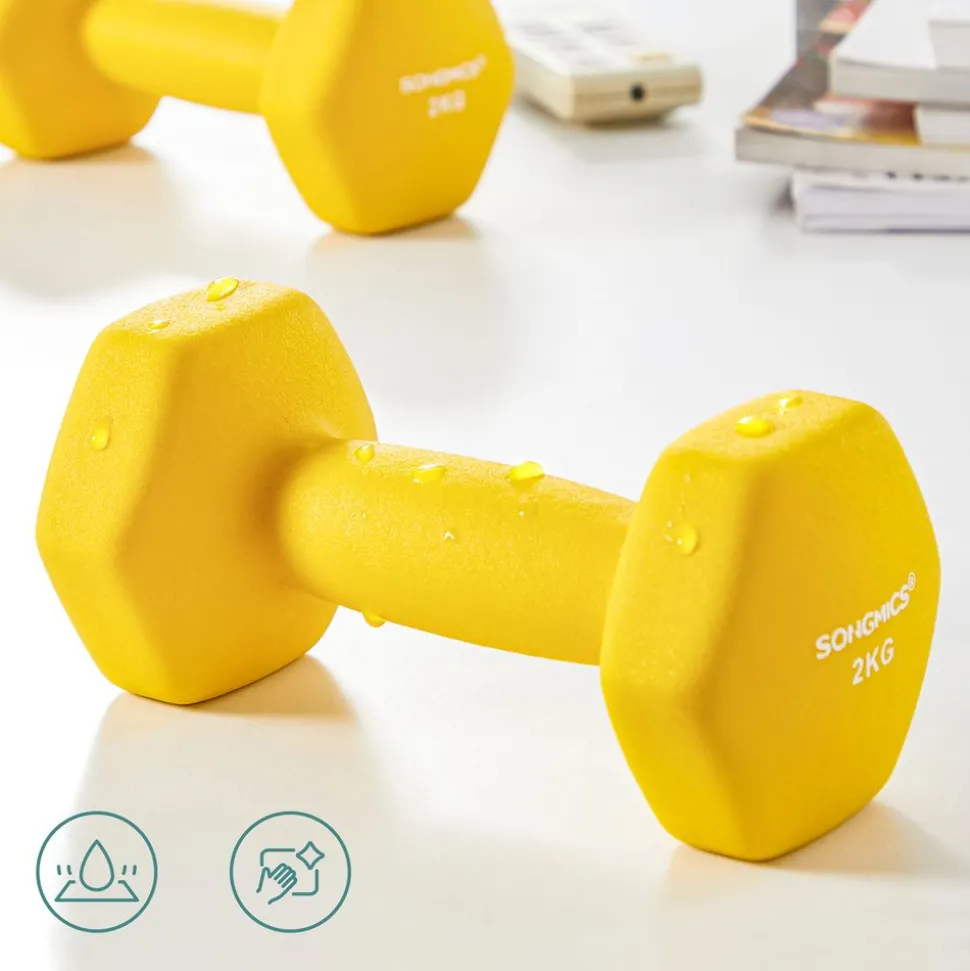 Cheap SONGMICS 2 Haltères 3 kg jaune
