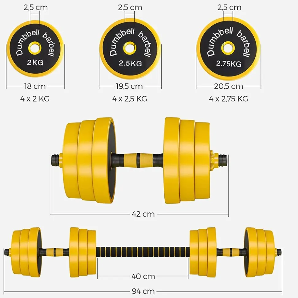 Best Sale SONGMICS 2 Haltères 3 kg Rouge