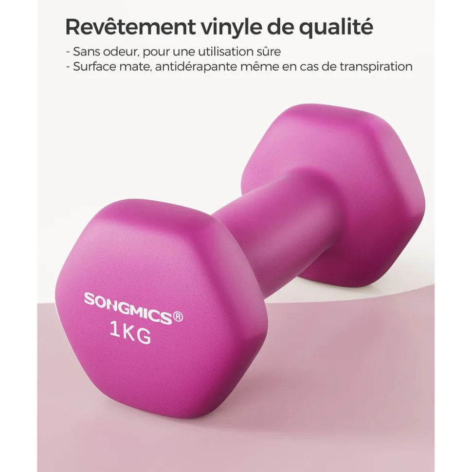 New SONGMICS 2 Haltères 4 kg Vert