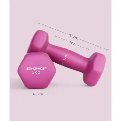 New SONGMICS 2 Haltères 4 kg Vert