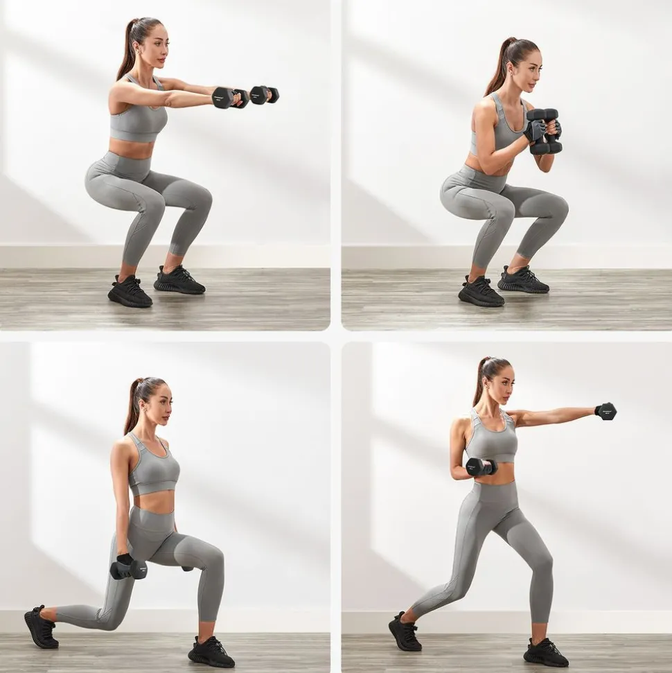 Discount SONGMICS 6 Haltères jaune rose violet Noir