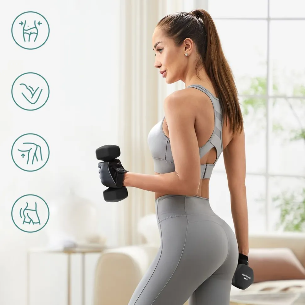 Discount SONGMICS 6 Haltères jaune rose violet Noir