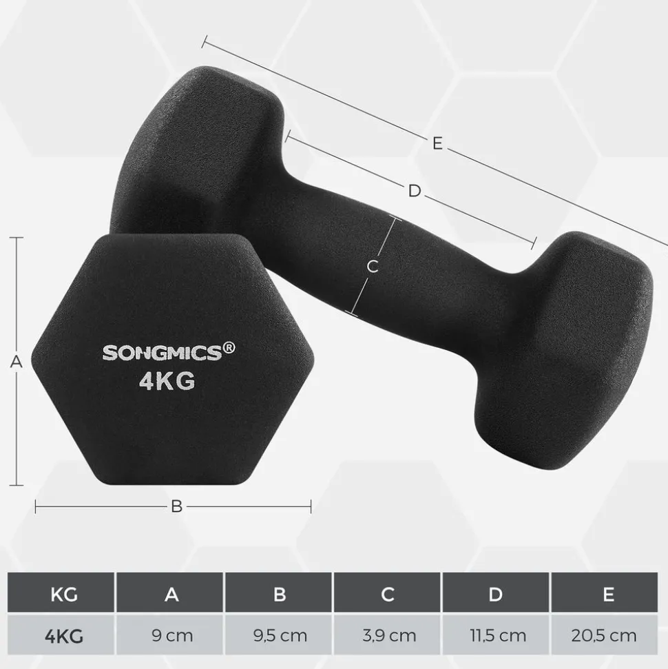 Discount SONGMICS 6 Haltères jaune rose violet Noir