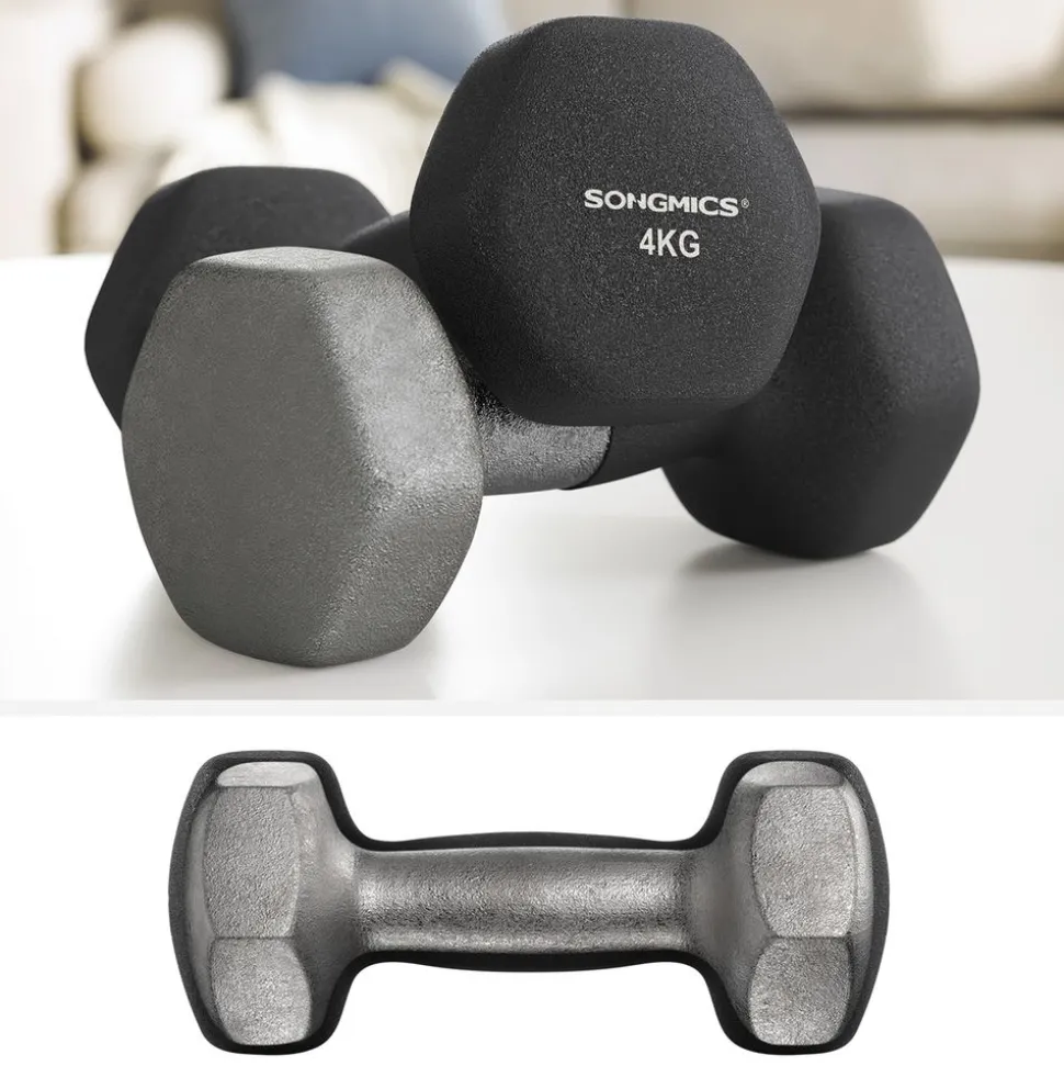 Discount SONGMICS 6 Haltères jaune rose violet Noir