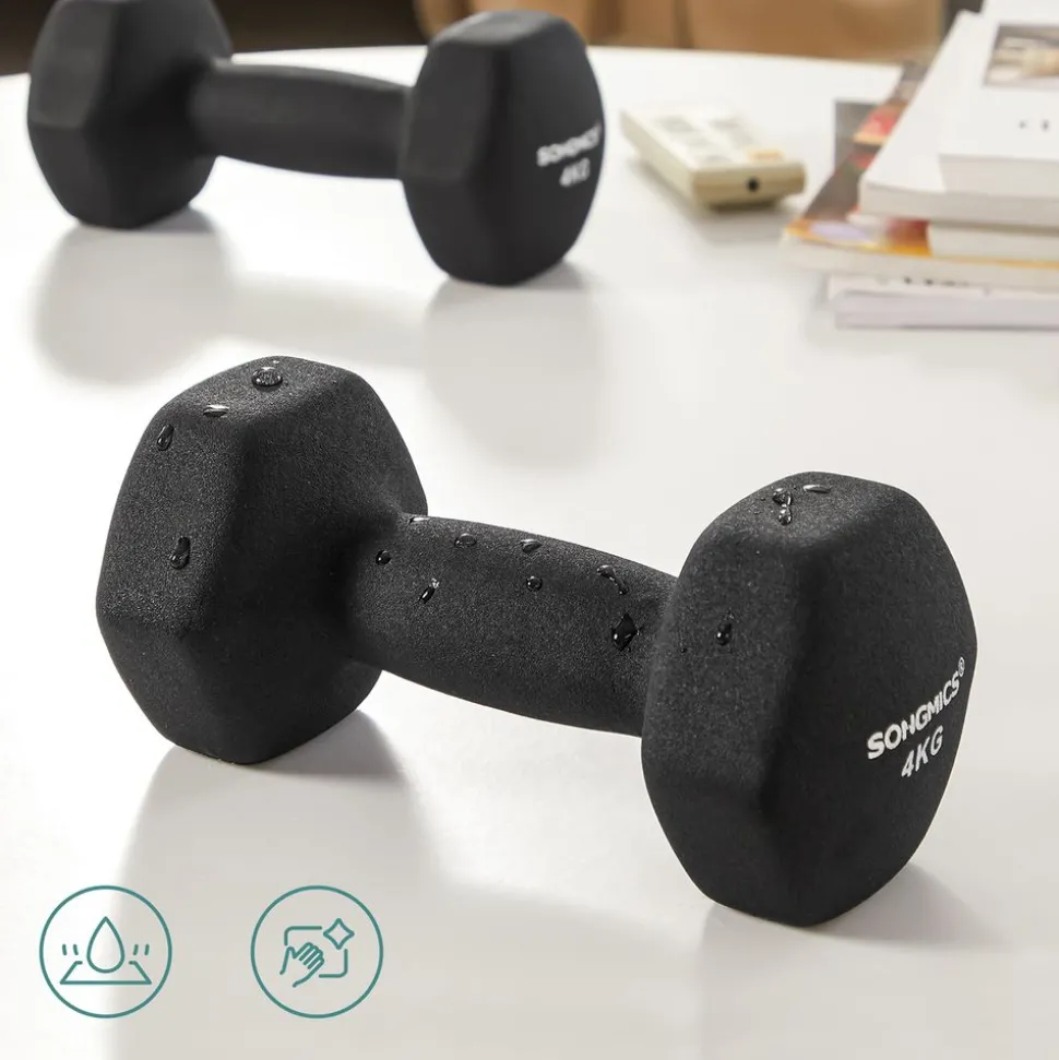 Discount SONGMICS 6 Haltères jaune rose violet Noir