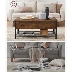 Hot SONGMICS 2 Meubles de rangement industriel Marron Rustique + Noir