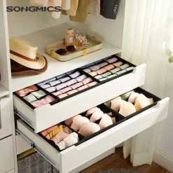 Cheap SONGMICS 8 Organiseurs de sous-vêtements pliables noir