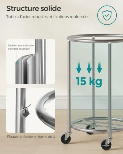 Cheap SONGMICS 2 Paniers à linge avec poignées courtes et longues 40 x 30 x 65 cm gris ardoise