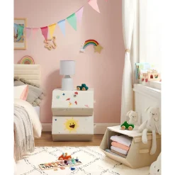 Sale SONGMICS 4 Paniers de rangement pliables 40 x 30 x 25 cm noir d'encre