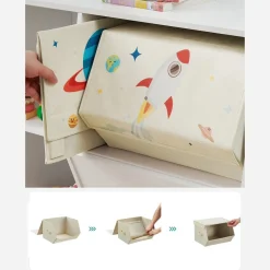 Sale SONGMICS 4 Paniers de rangement pliables 40 x 30 x 25 cm noir d'encre