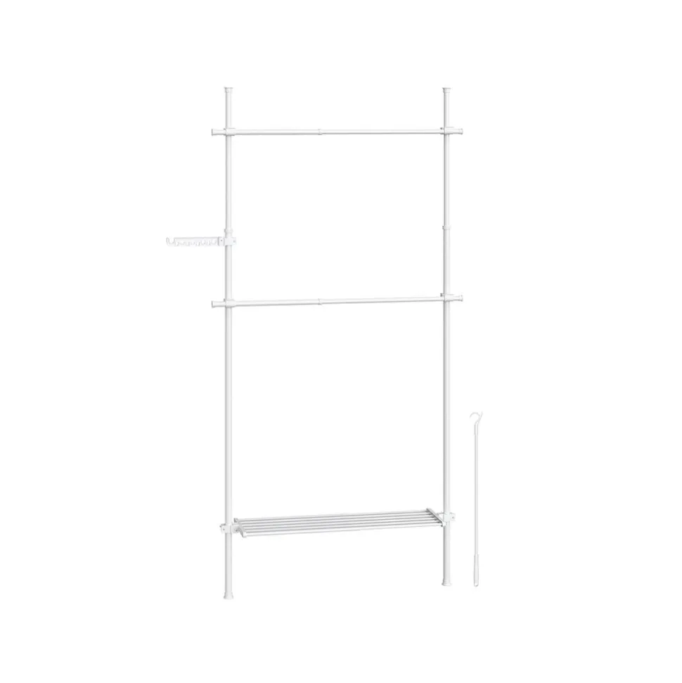 Best SONGMICS 2 Porte-manteaux muraux 10 crochets Blanc Nuage