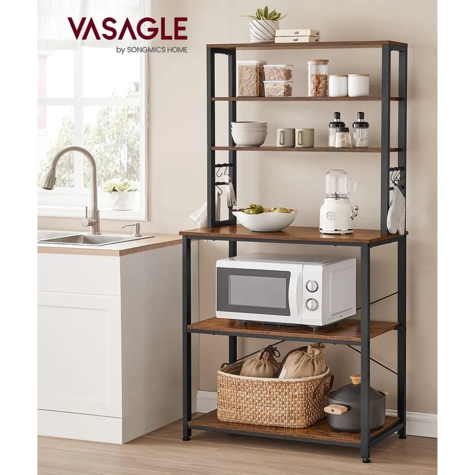 Best SONGMICS 4 Porte-Épices industriel Marron + Noir