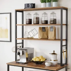 Best SONGMICS 4 Porte-Épices industriel Marron + Noir