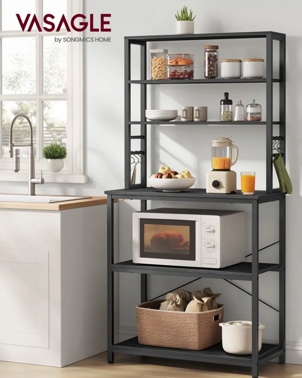 Best SONGMICS 4 Porte-Épices industriel Marron + Noir