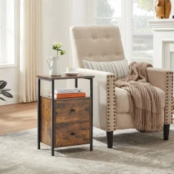 Cheap SONGMICS 2 Tables basses ronde noir moderne