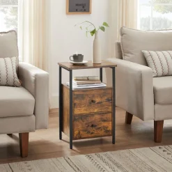 Cheap SONGMICS 2 Tables basses ronde noir moderne