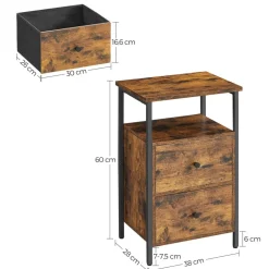 Cheap SONGMICS 2 Tables basses ronde noir moderne