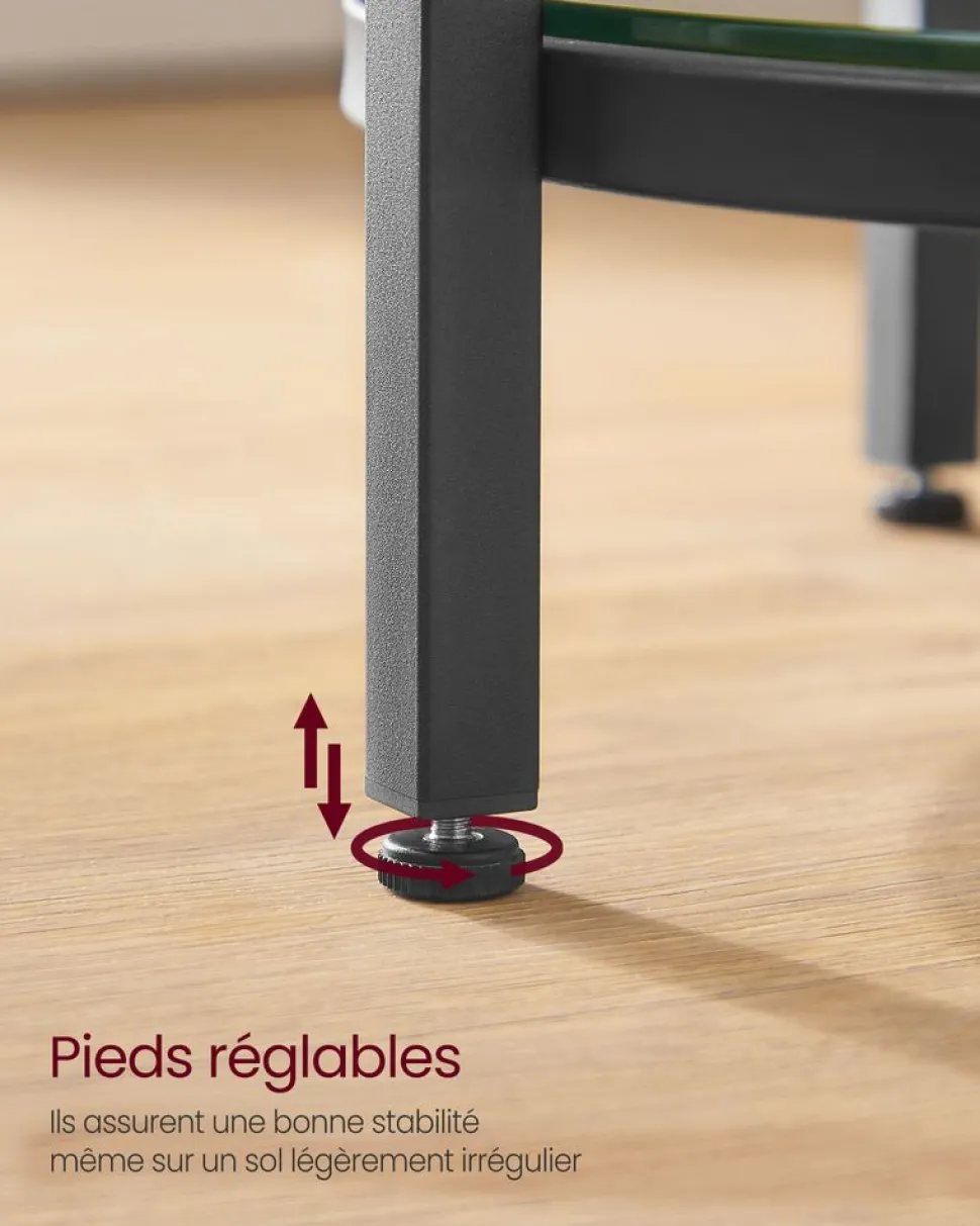 Clearance SONGMICS 2 Tables basses rondes plateau amovible gris ardoise