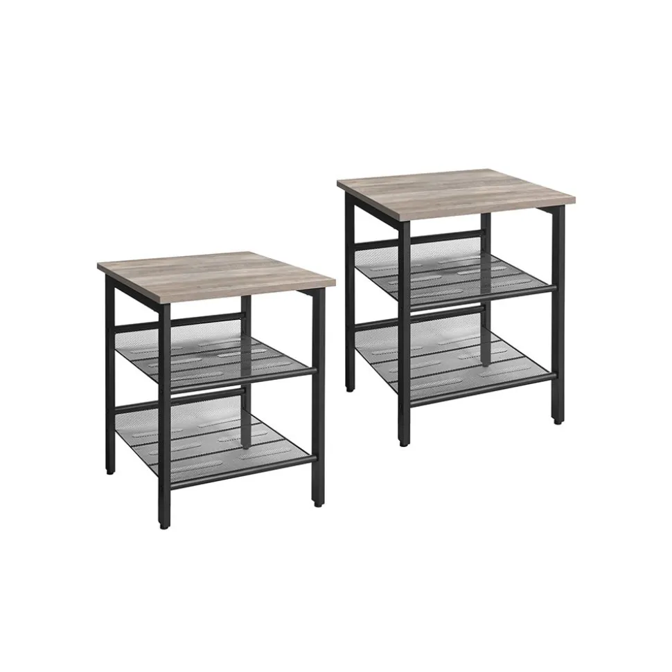 Discount SONGMICS 2 Tables d'appoint grège