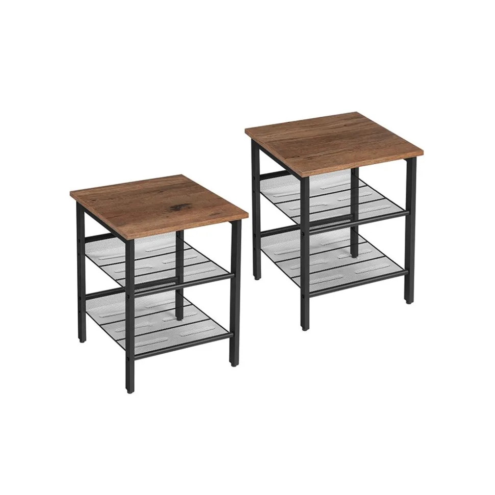 Discount SONGMICS 2 Tables d'appoint grège