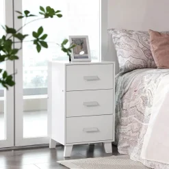 Store SONGMICS 2 Tables de chevet Blanc