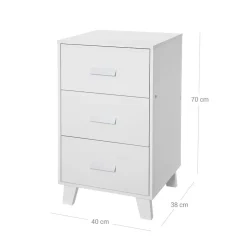 Store SONGMICS 2 Tables de chevet Blanc