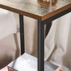 New SONGMICS 2 Tables industriel Marron Rustique + Noir