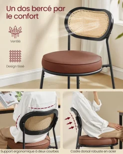 Cheap SONGMICS 2 Tabourets ajourés industriel