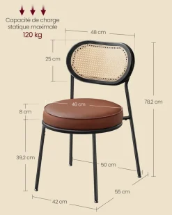 Cheap SONGMICS 2 Tabourets ajourés industriel