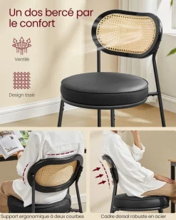 Cheap SONGMICS 2 Tabourets ajourés industriel