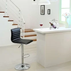 Hot SONGMICS 2 Tabourets de bar foncé Gris