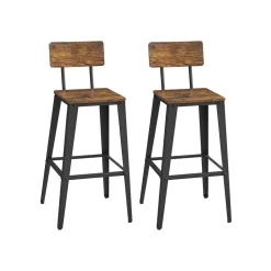 Sale SONGMICS 2 Tabourets de bar modernes Noir