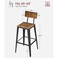 Sale SONGMICS 2 Tabourets de bar modernes Noir