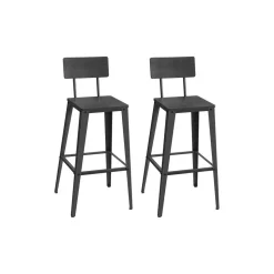 Sale SONGMICS 2 Tabourets de bar modernes Noir