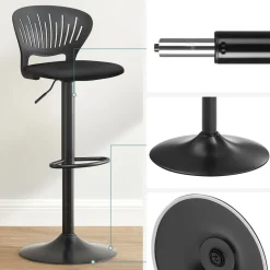 Clearance SONGMICS 2 Tabourets de bar pieds hêtre Blanc