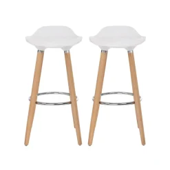 Cheap SONGMICS 2 Tabourets de bar striés noir Blanc