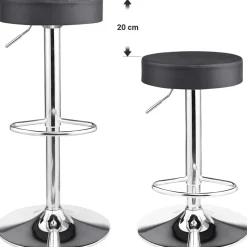 Cheap SONGMICS 2 Tabourets effet vieilli marron Marron Vintage