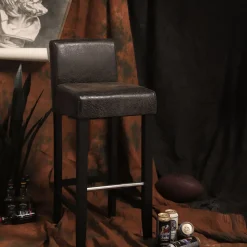 Discount SONGMICS 2 Tabourets hauts gris foncé