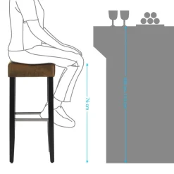 Discount SONGMICS 2 Tabourets hauts gris foncé